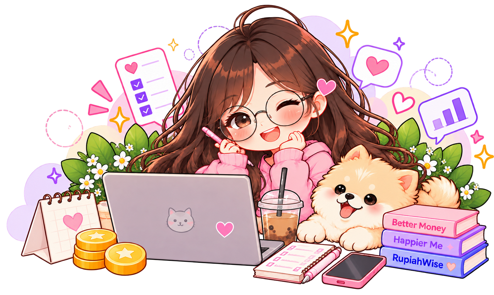 Ilustrasi workspace perencanaan keuangan MonDi